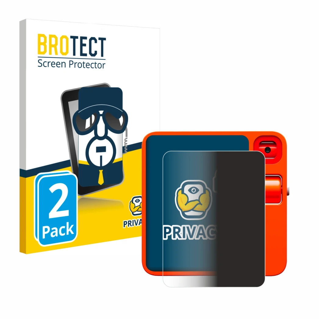 Parte frontale di una confezione del prodotto con il logo del marchio BROTECT. Accanto è raffigurato il dispositivo rabbit r1 