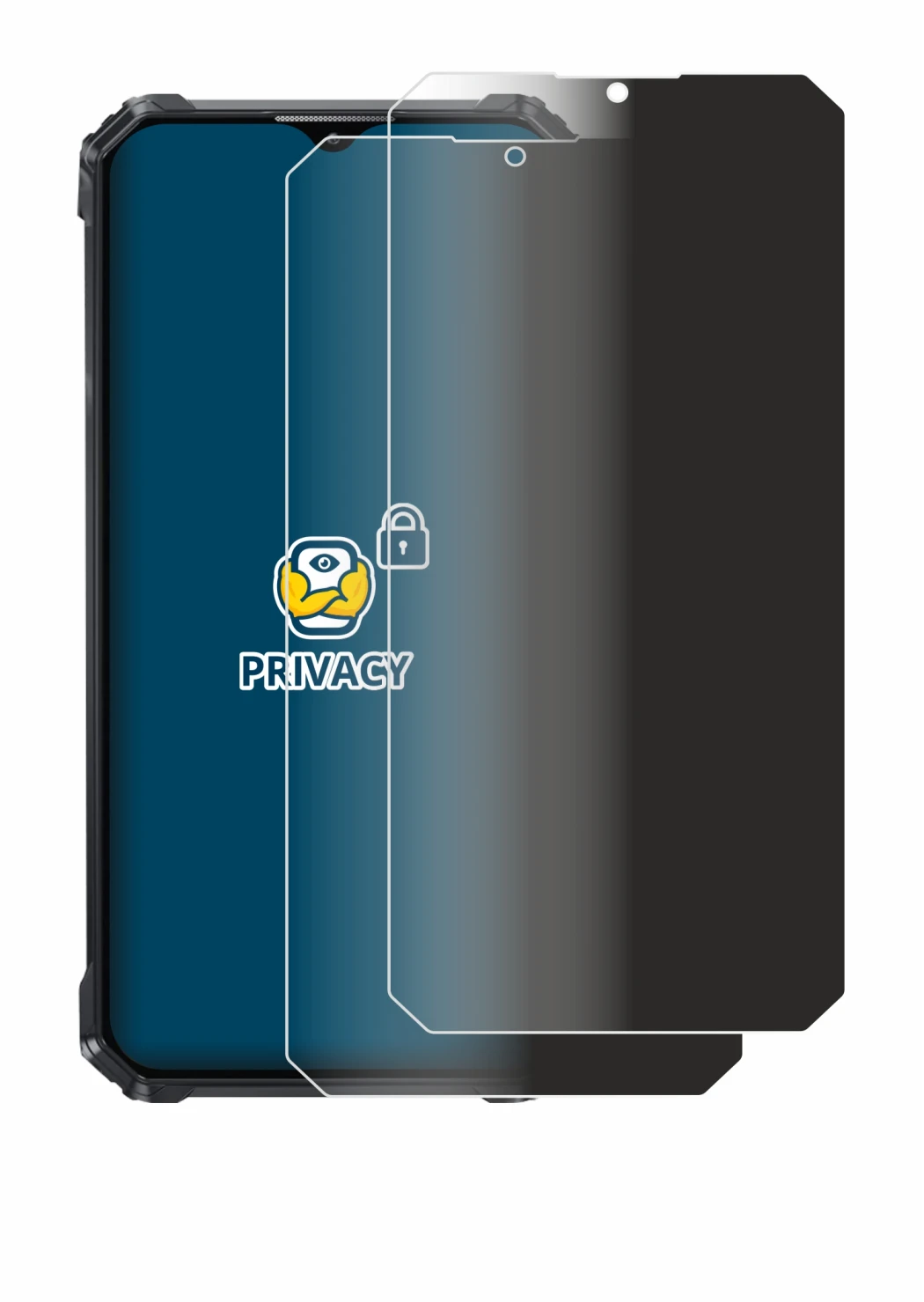 Immagine del dispositivo Oukitel WP36 con un'ampia varietà di protezioni per lo schermo.