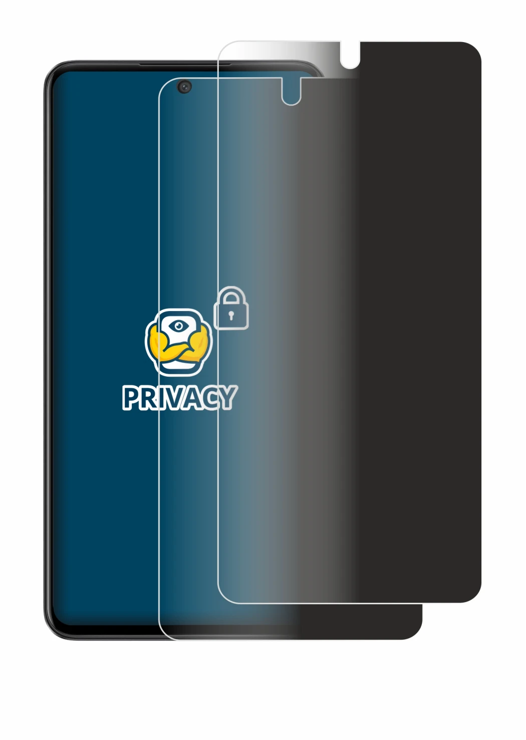 Immagine del dispositivo Oppo A79 5G con un'ampia varietà di protezioni per lo schermo.