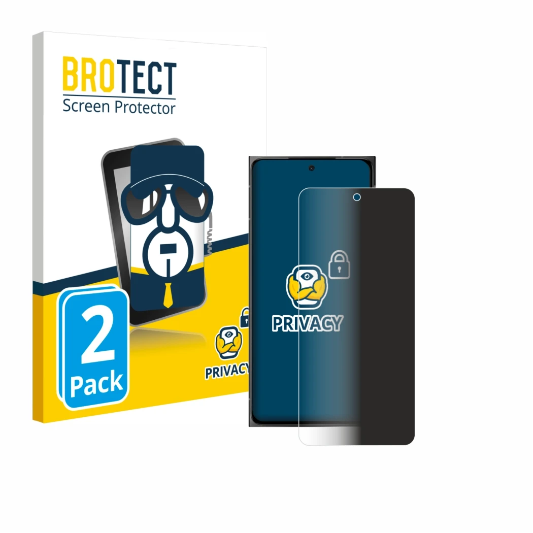 Parte frontale di una confezione del prodotto con il logo del marchio BROTECT. Accanto è raffigurato il dispositivo HMD Skylin