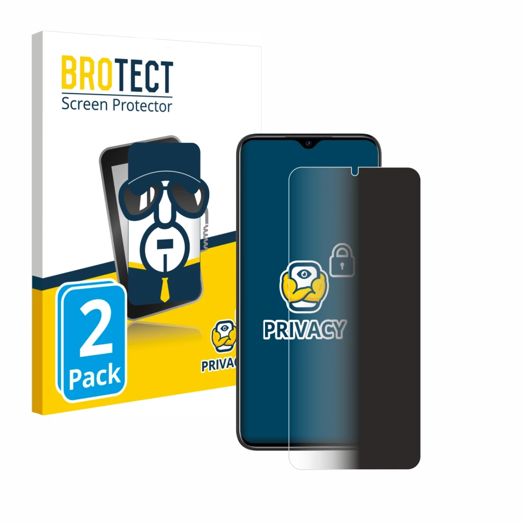Parte frontale di una confezione del prodotto con il logo del marchio BROTECT. Accanto è raffigurato il dispositivo Doogee N50