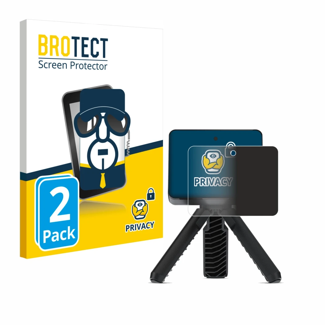 Parte frontale di una confezione del prodotto con il logo del marchio BROTECT. Accanto è raffigurato il dispositivo Garmin App