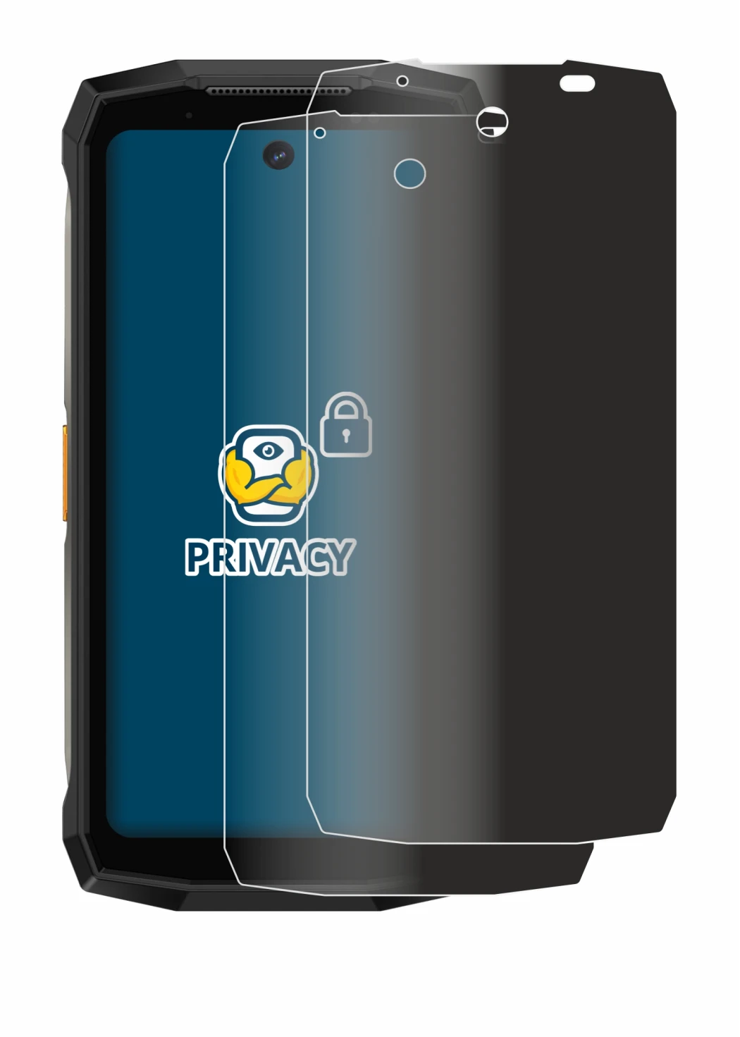 Immagine del dispositivo Ulefone Armor Mini 20 Pro con un'ampia varietà di protezioni per lo schermo.
