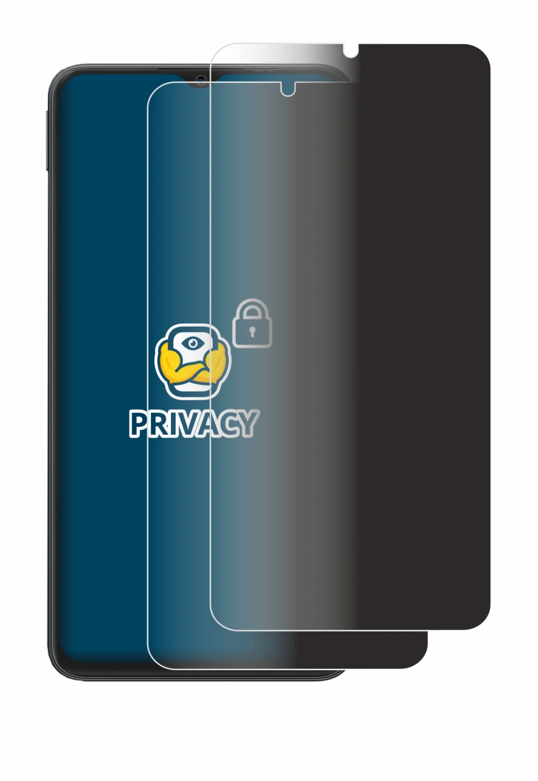 Immagine del dispositivo Blackview Wave 8C con un'ampia varietà di protezioni per lo schermo.