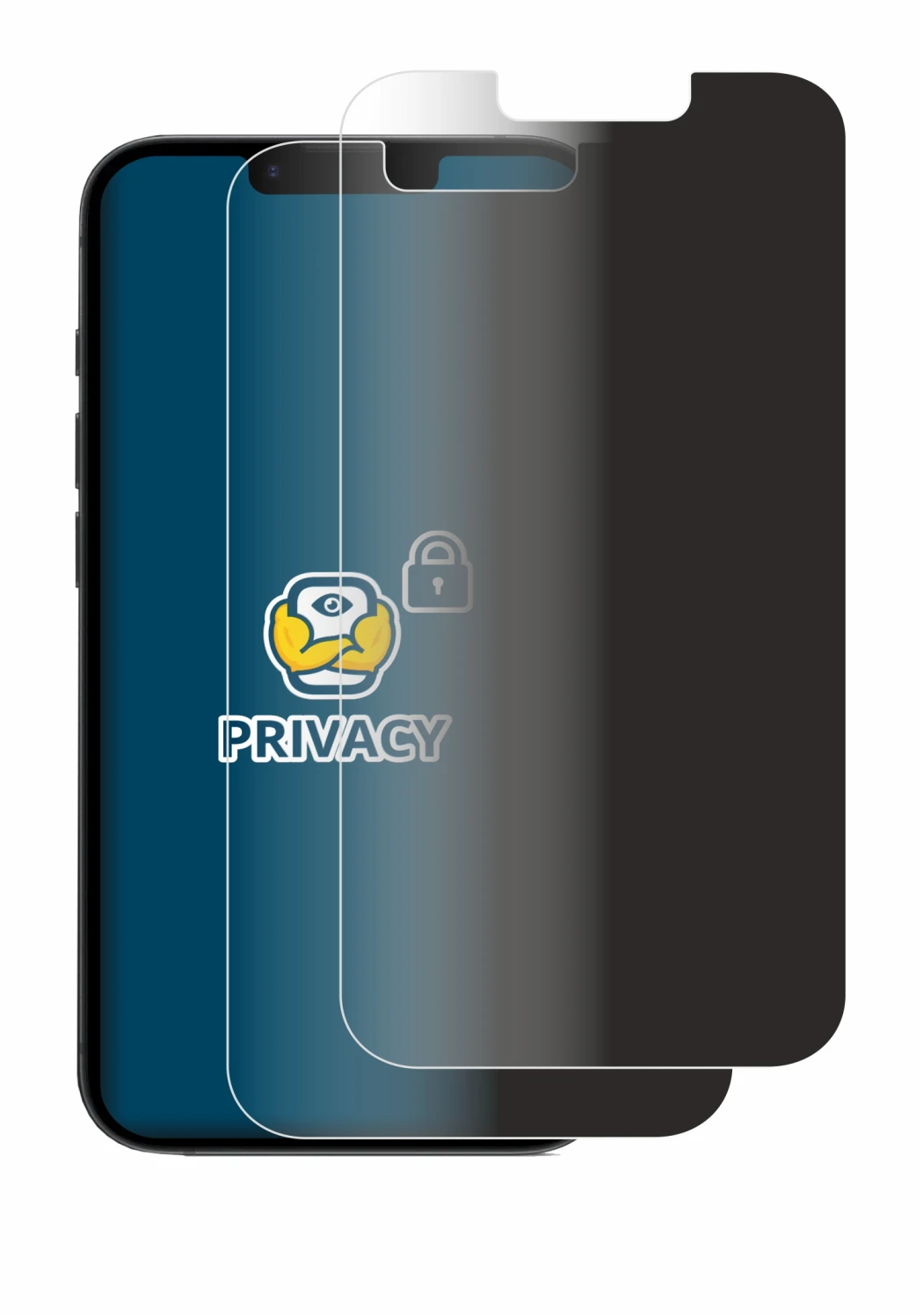 Immagine del dispositivo Apple iPhone 16e con un'ampia varietà di protezioni per lo schermo.