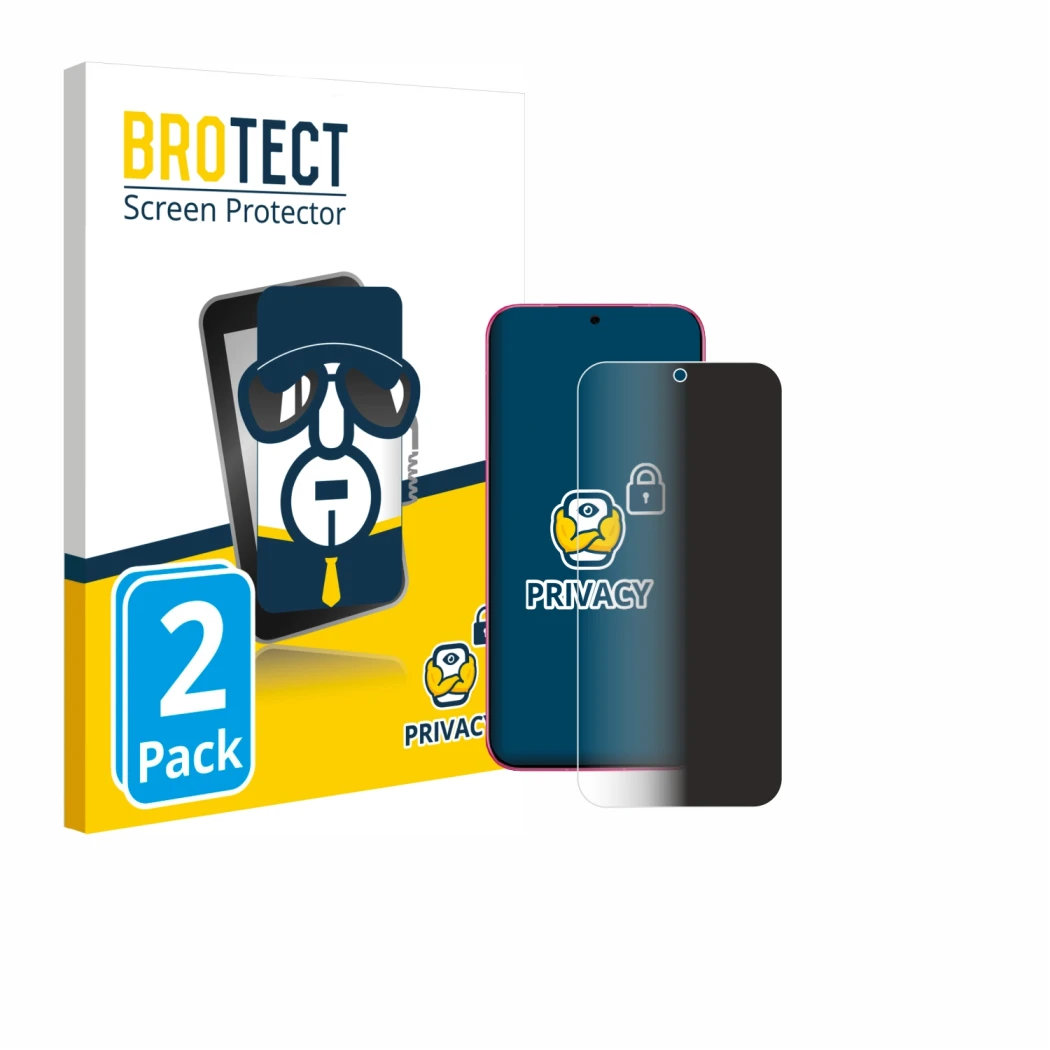 Parte frontale di una confezione del prodotto con il logo del marchio BROTECT. Accanto è raffigurato il dispositivo Huawei Pur