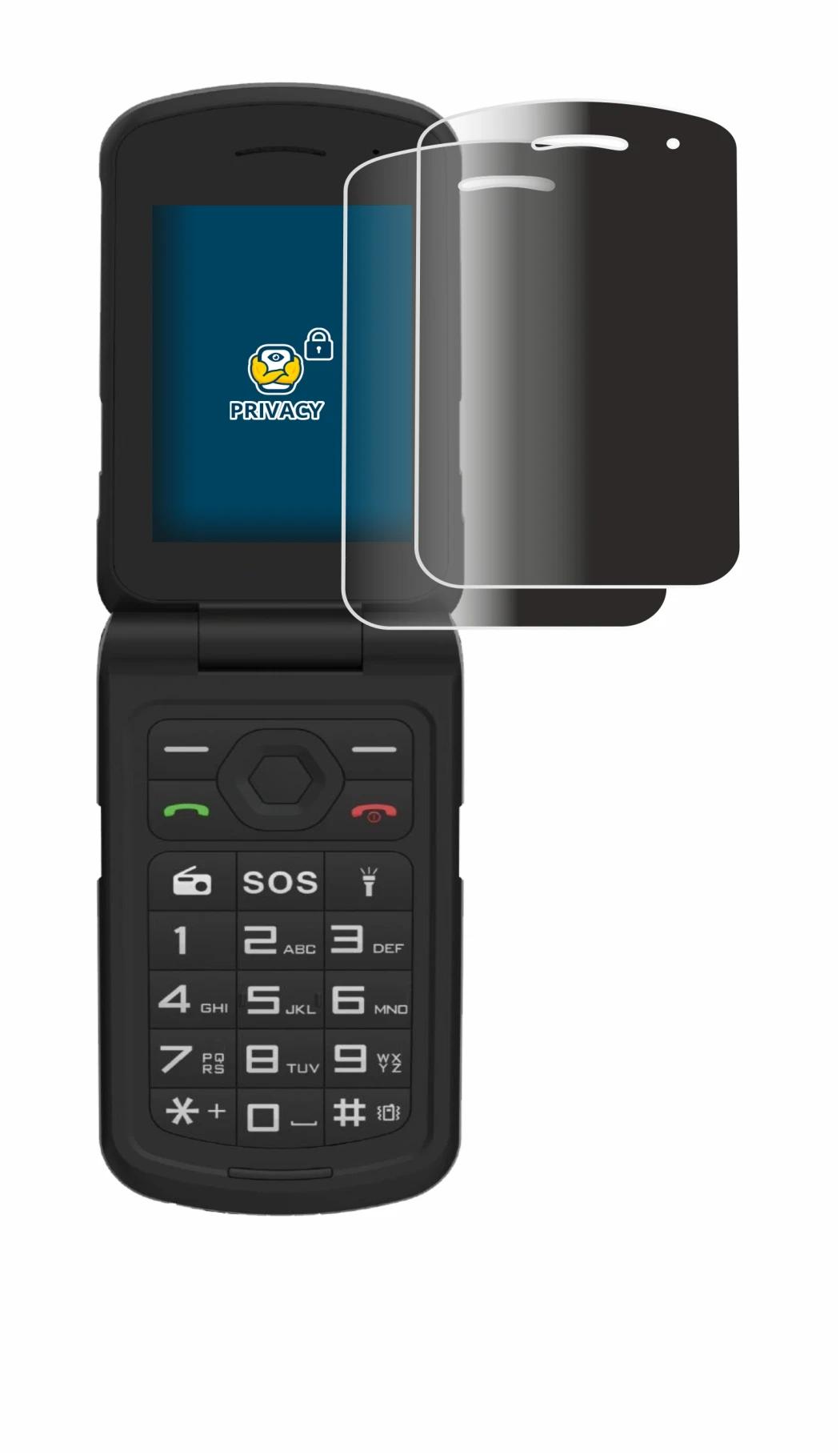 Immagine del dispositivo AGM M10 con un'ampia varietà di protezioni per lo schermo.