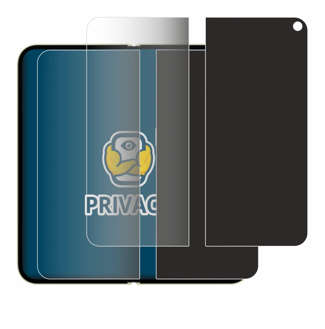 Immagine del dispositivo Google Pixel 10 Pro Fold (Display interno) con un'ampia varietà di protezioni per lo schermo.