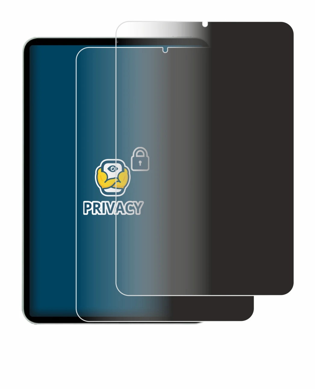 Immagine del dispositivo Xiaomi Pad Mini con un'ampia varietà di protezioni per lo schermo.