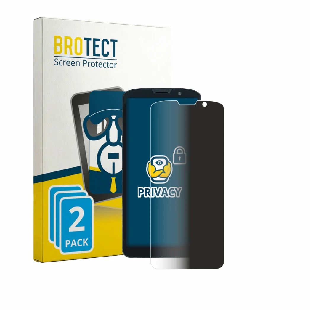 Parte frontale di una confezione del prodotto con il logo del marchio BROTECT. Accanto è raffigurato il dispositivo Unitech EA