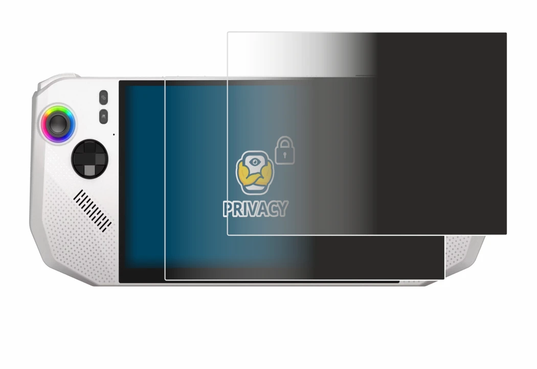 Immagine del dispositivo MSI Claw A8 BZ2EM con un'ampia varietà di protezioni per lo schermo.