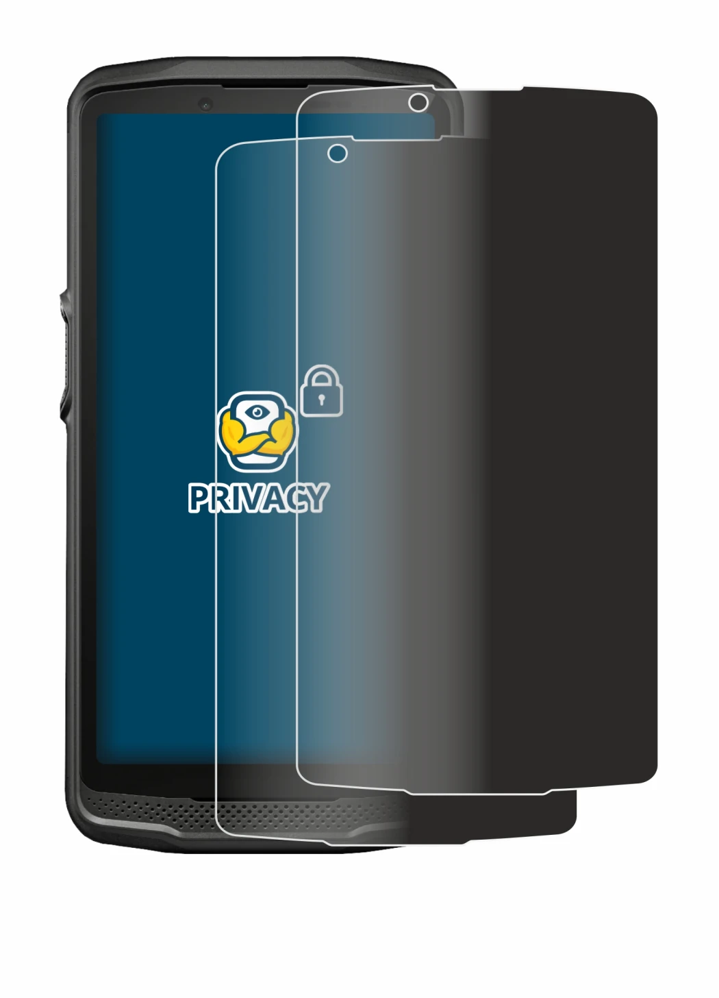 Immagine del dispositivo Crosscall Core M6 con un'ampia varietà di protezioni per lo schermo.