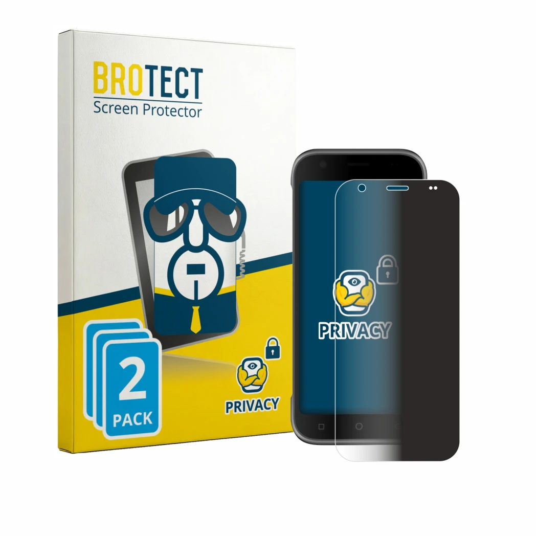 Parte frontale di una confezione del prodotto con il logo del marchio BROTECT. Accanto è raffigurato il dispositivo Bluebird S