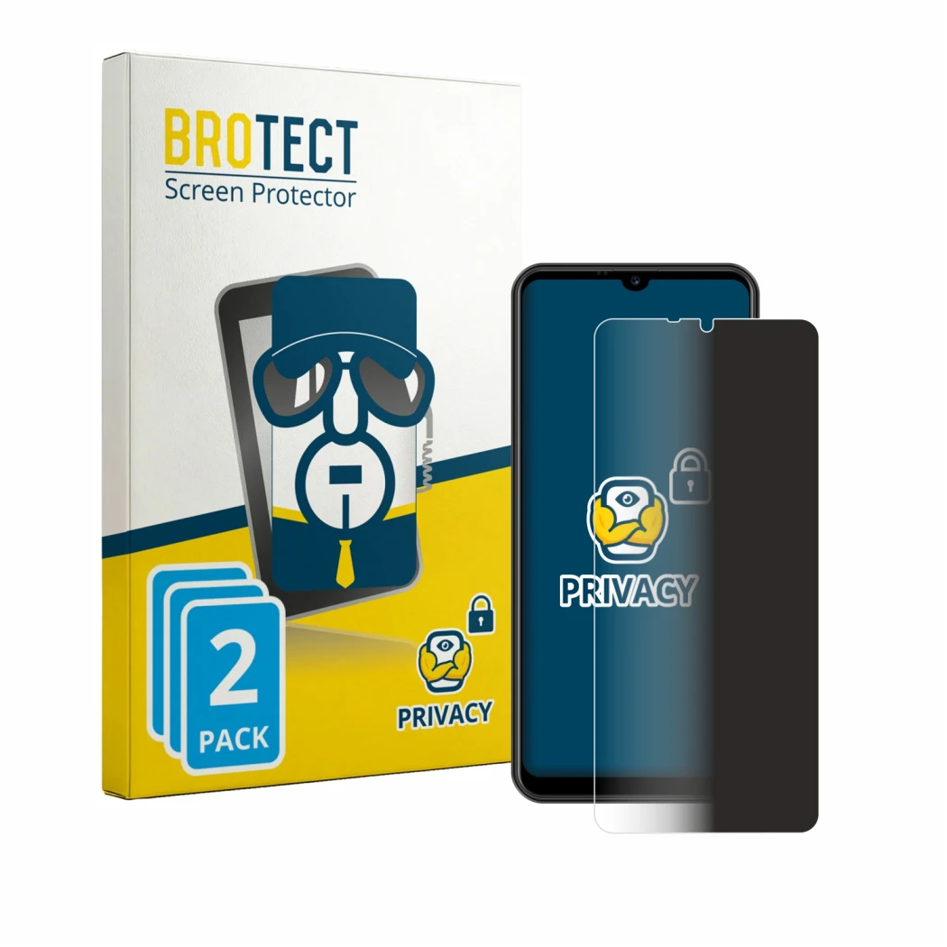 Parte frontale di una confezione del prodotto con il logo del marchio BROTECT. Accanto è raffigurato il dispositivo Invens NOT