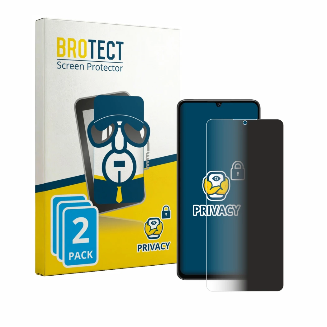 Parte frontale di una confezione del prodotto con il logo del marchio BROTECT. Accanto è raffigurato il dispositivo Lava Shark