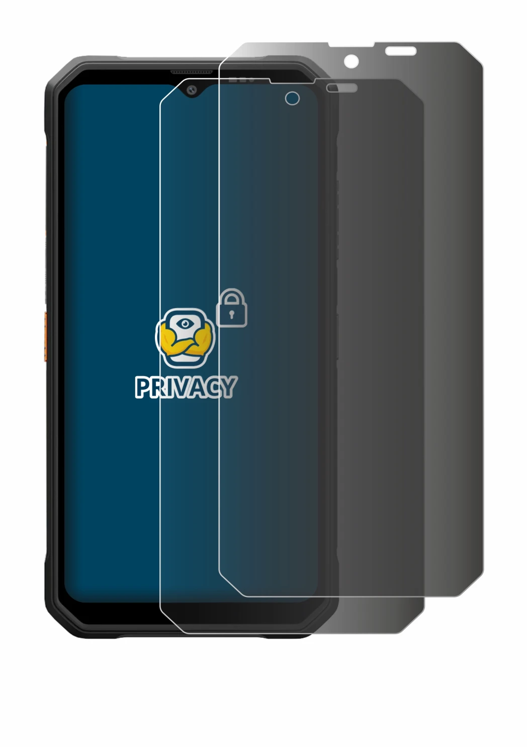 Immagine del dispositivo Blackview Fort 2 con un'ampia varietà di protezioni per lo schermo.
