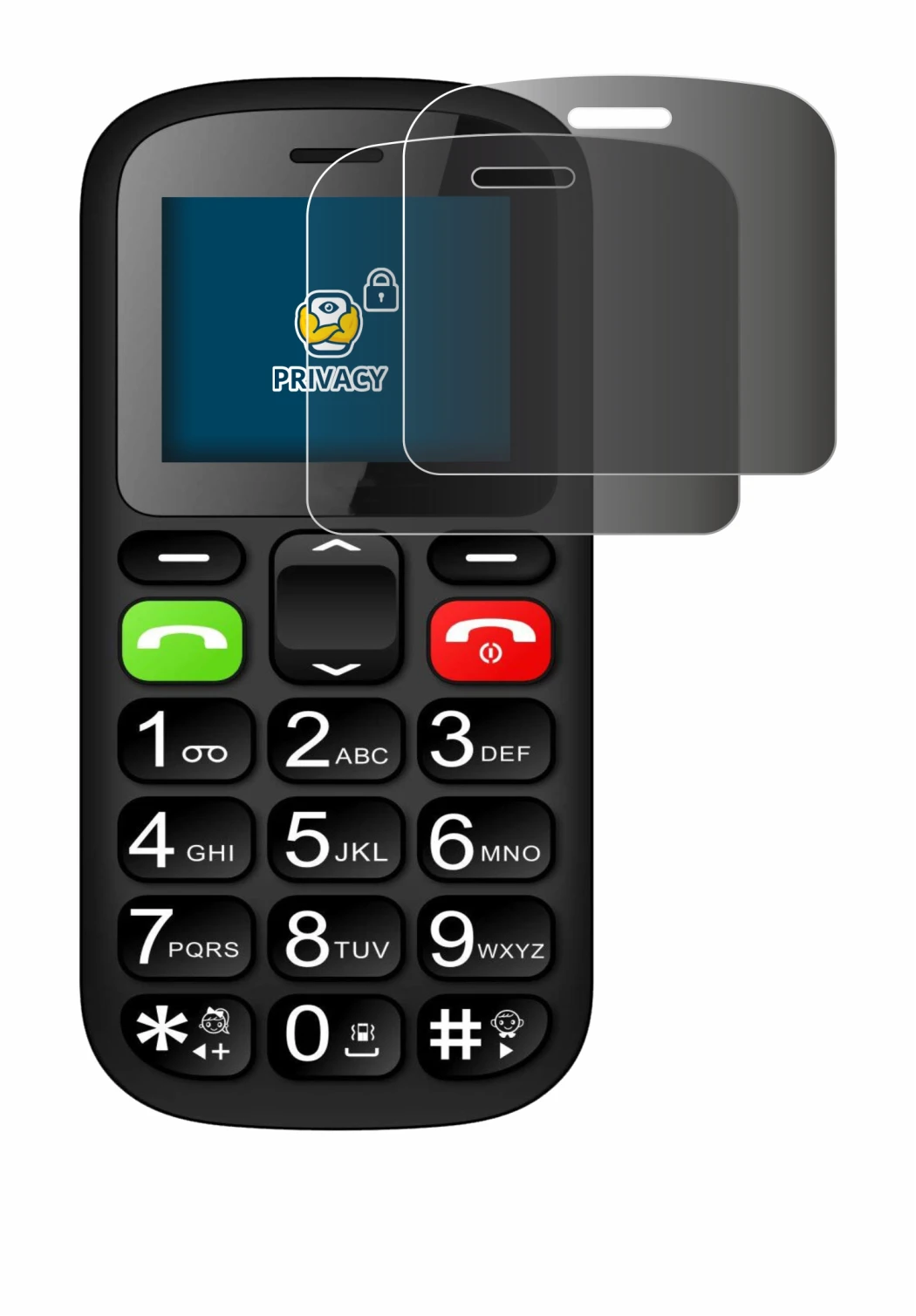 Immagine del dispositivo artfone CS181 con un'ampia varietà di protezioni per lo schermo.
