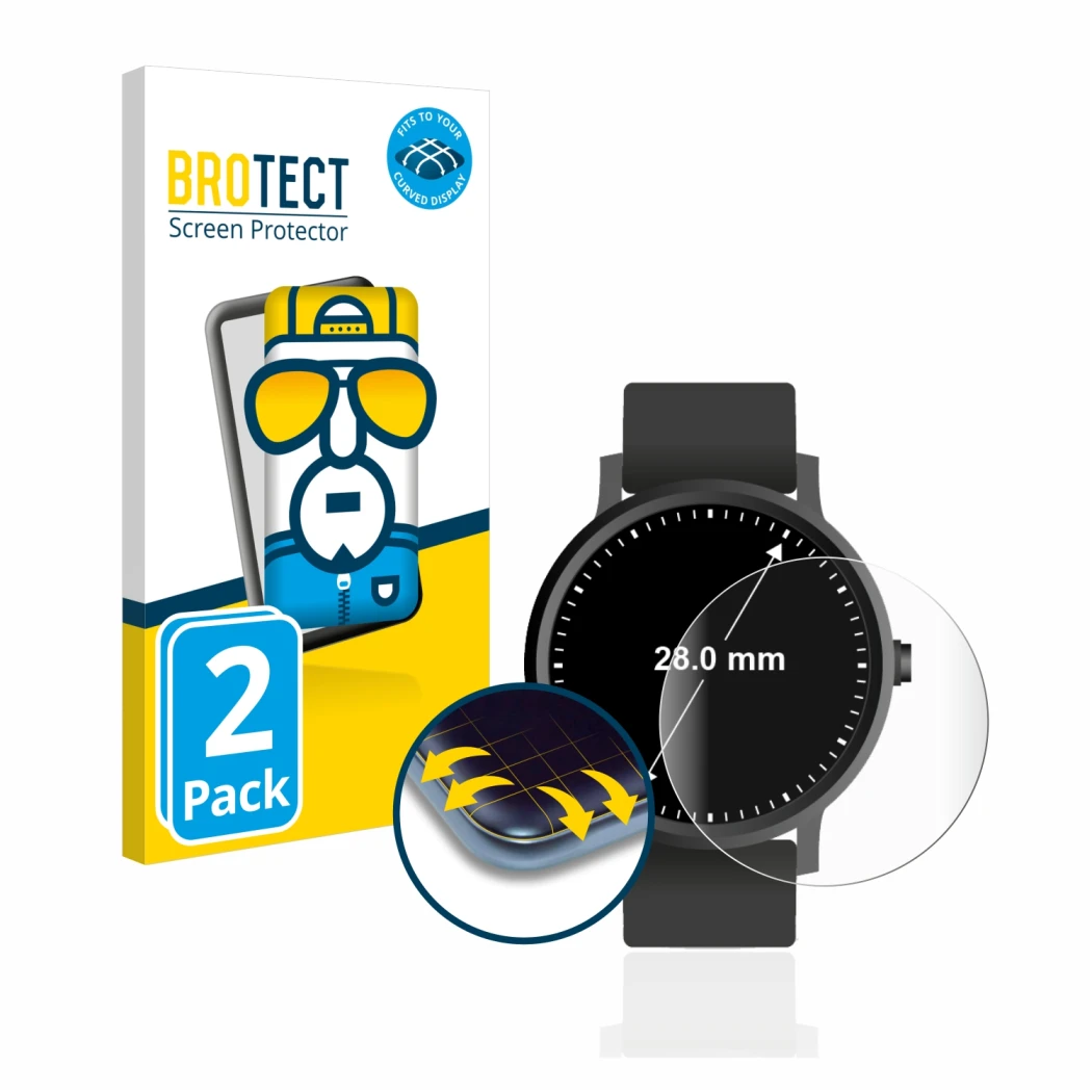 Parte frontale di una confezione del prodotto con il logo del marchio BROTECT. Accanto è raffigurato il dispositivo Circolare