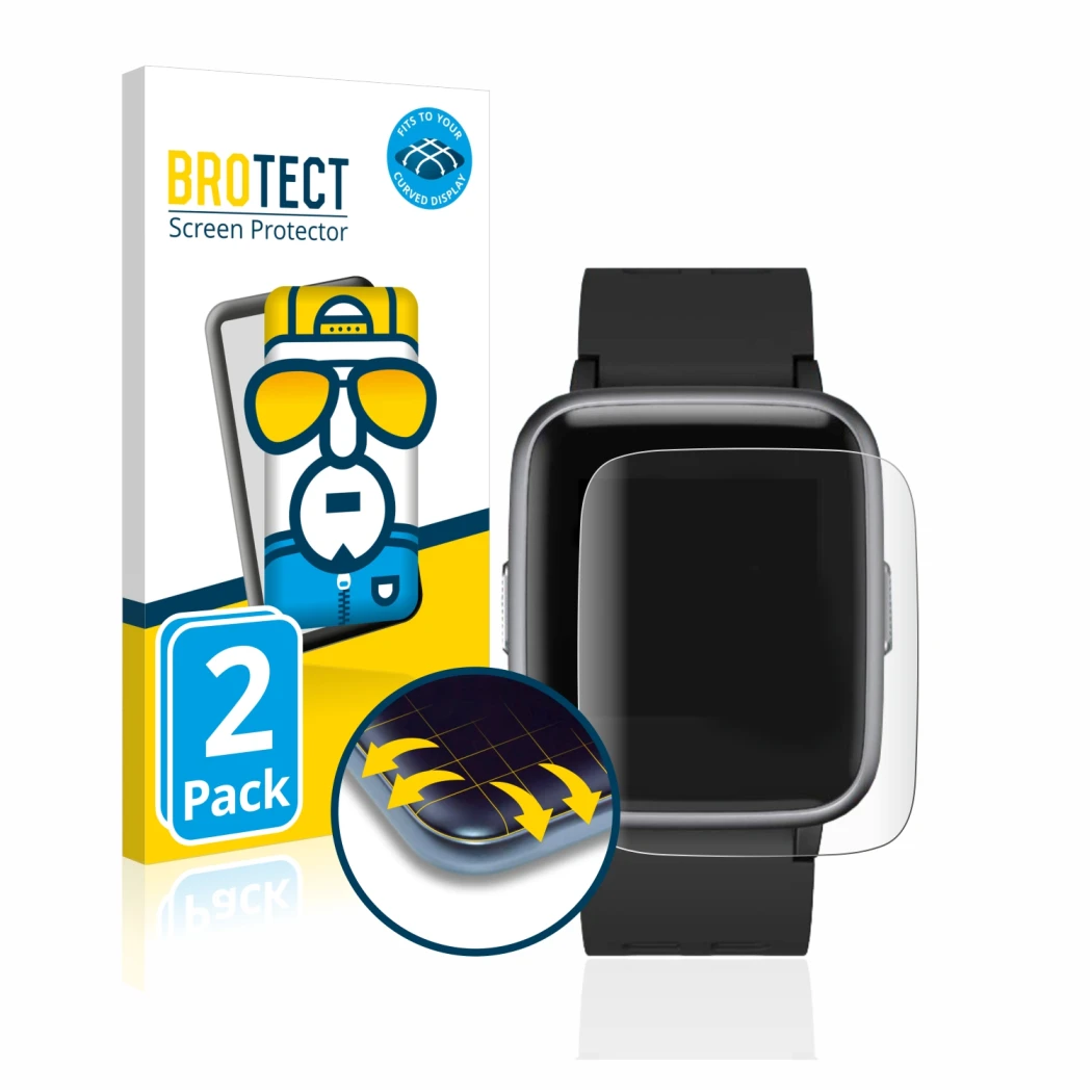 Parte frontale di una confezione del prodotto con il logo del marchio BROTECT. Accanto è raffigurato il dispositivo Letsfit Fi
