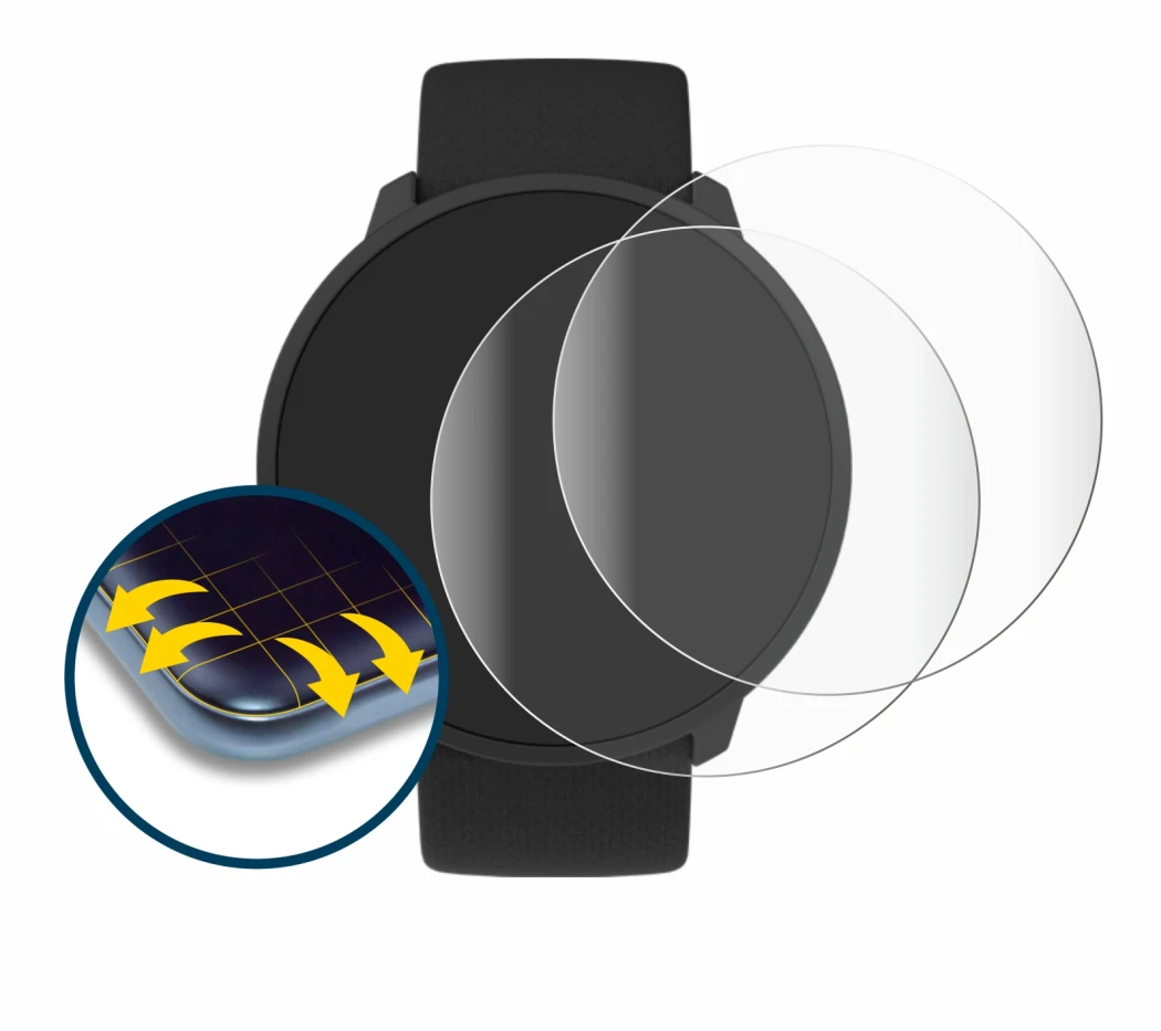 Immagine del dispositivo Polar Unite con un'ampia varietà di protezioni per lo schermo.