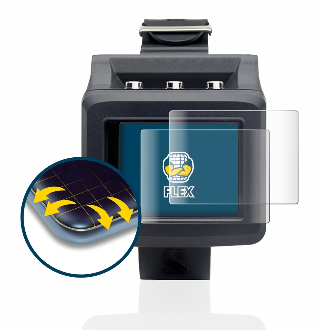 Immagine del dispositivo Uwatec Galileo G2 con un'ampia varietà di protezioni per lo schermo.