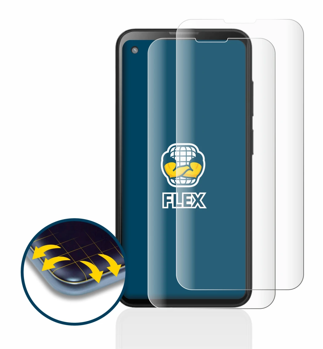 Immagine del dispositivo Blackview BL5000 con un'ampia varietà di protezioni per lo schermo.