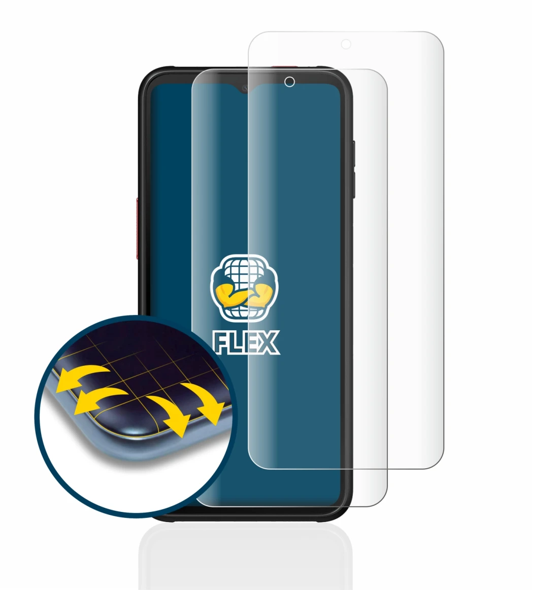 Immagine del dispositivo Samsung Galaxy XCover 6 Pro Enterprise Edition con un'ampia varietà di protezioni per lo schermo.