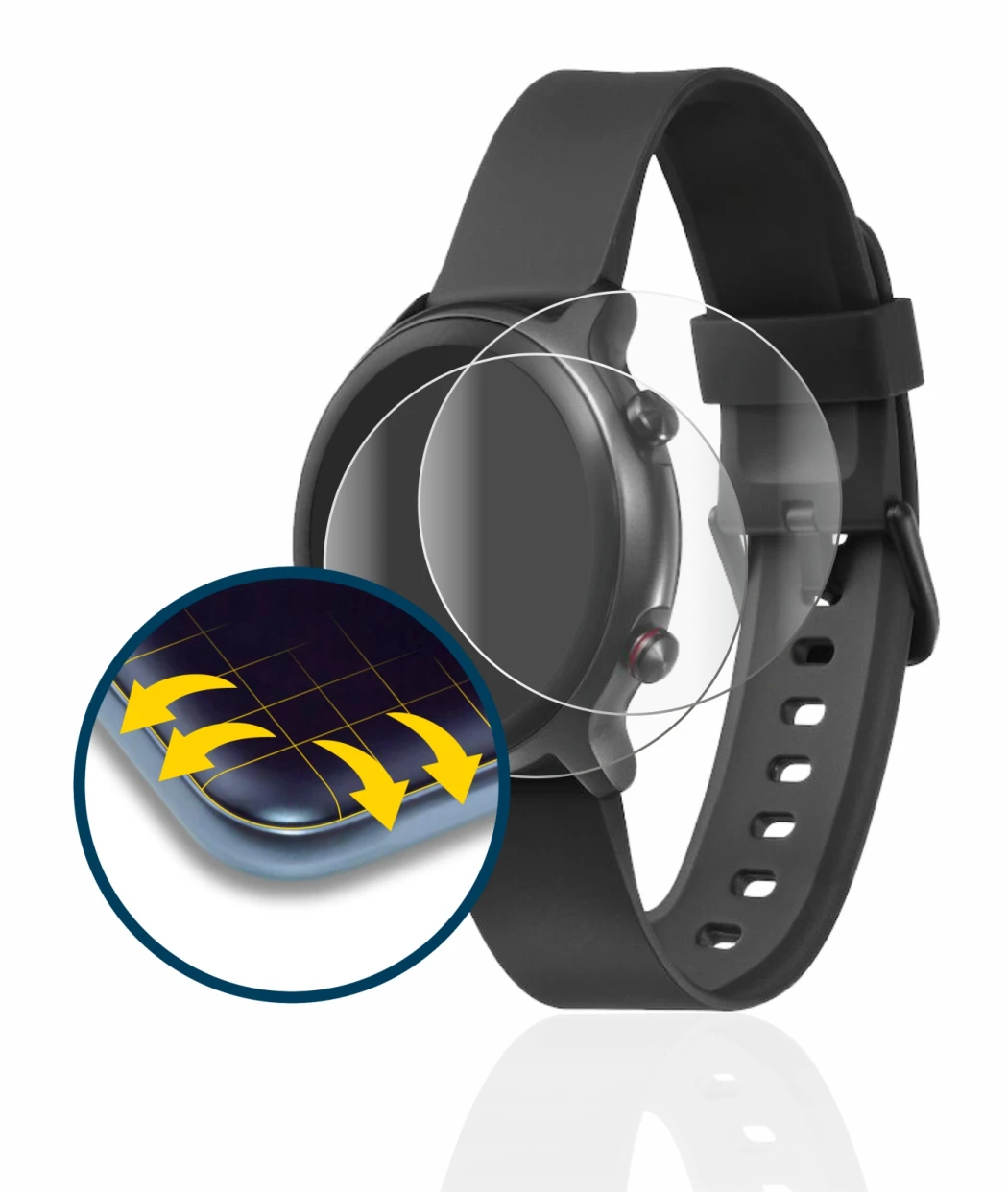 Immagine del dispositivo Doro Watch con un'ampia varietà di protezioni per lo schermo.