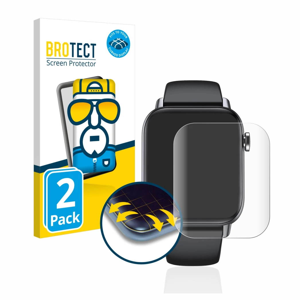 Parte frontale di una confezione del prodotto con il logo del marchio BROTECT. Accanto è raffigurato il dispositivo Levowatch 
