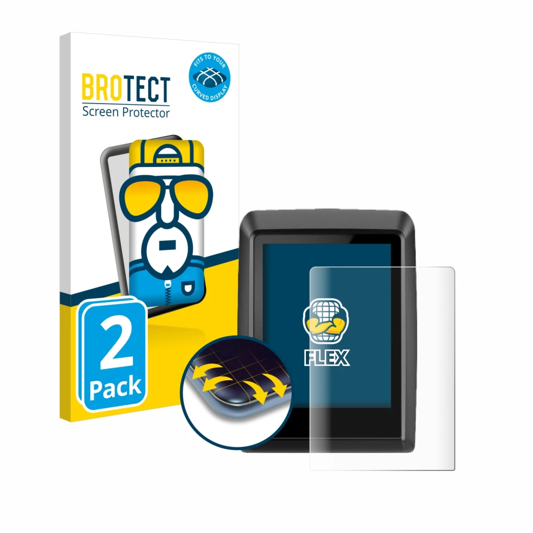 Parte frontale di una confezione del prodotto con il logo del marchio BROTECT. Accanto è raffigurato il dispositivo Bosch Kiox