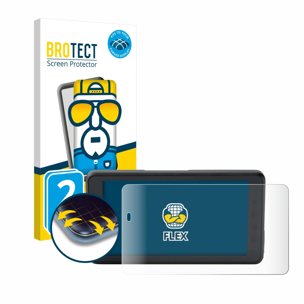 Parte frontale di una confezione del prodotto con il logo del marchio BROTECT. Accanto è raffigurato il dispositivo BMW Connec