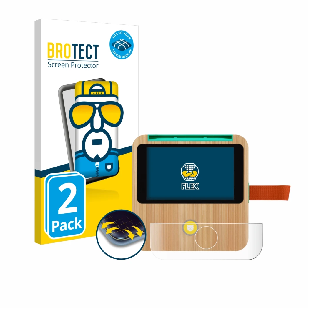 Parte frontale di una confezione del prodotto con il logo del marchio BROTECT. Accanto è raffigurato il dispositivo tigerbox T
