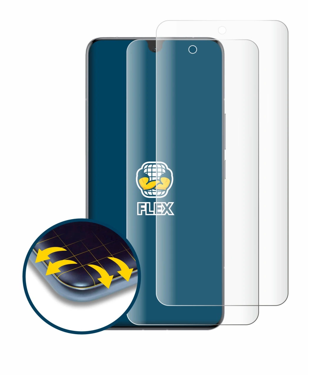 Immagine del dispositivo Xiaomi 14 Ultra con un'ampia varietà di protezioni per lo schermo.