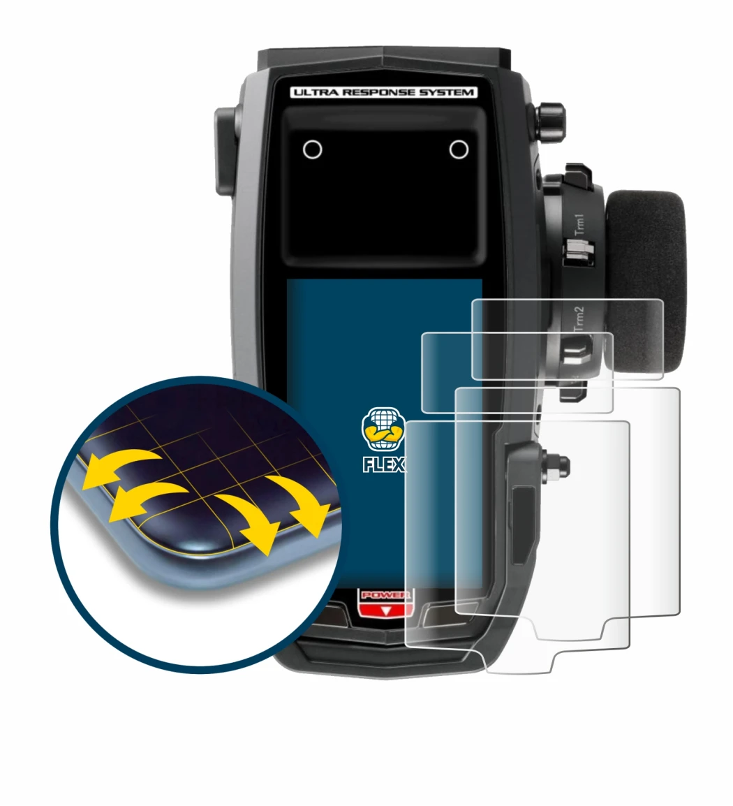 Immagine del dispositivo Sanwa M17 con un'ampia varietà di protezioni per lo schermo.