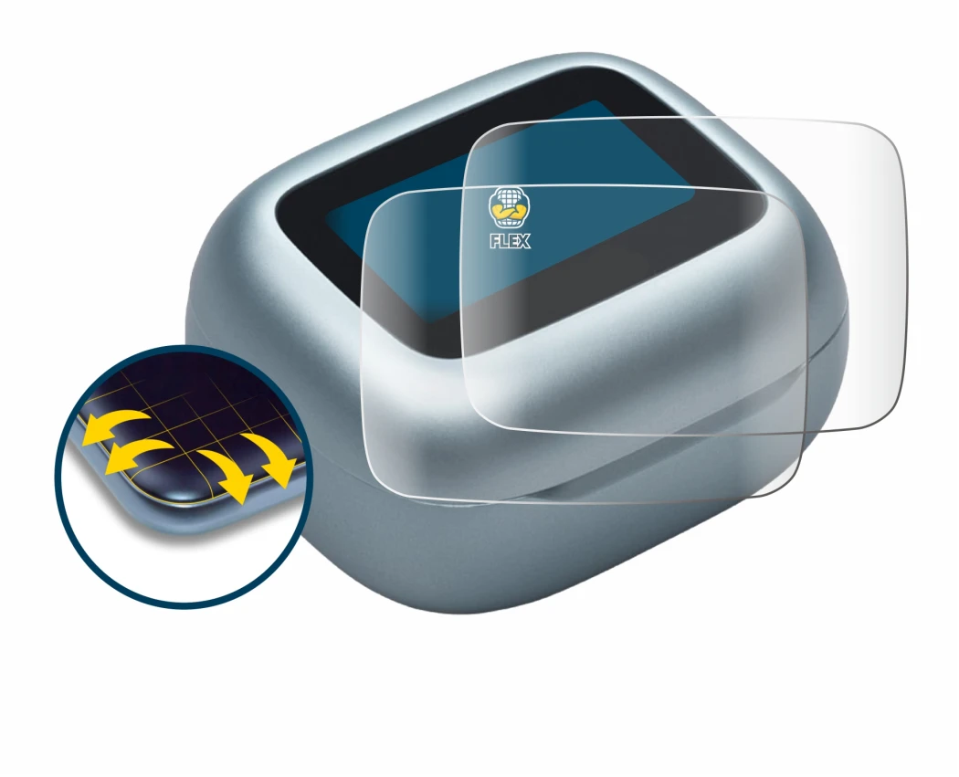 Immagine del dispositivo JBL Live Flex 3 con un'ampia varietà di protezioni per lo schermo.