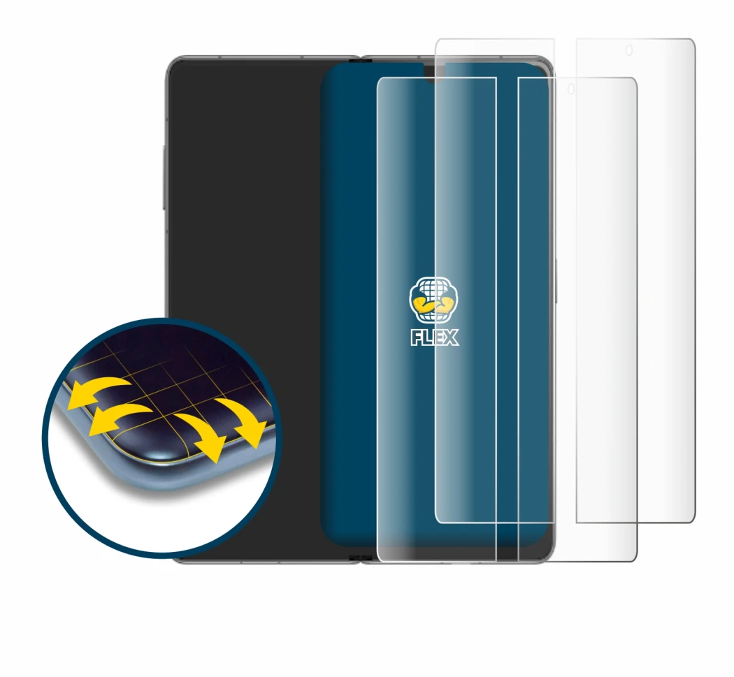 Immagine del dispositivo Honor Magic V3 (inneres Display) con un'ampia varietà di protezioni per lo schermo.