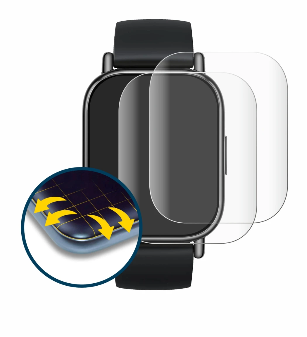 Immagine del dispositivo Xiaomi Redmi Watch 5 Lite con un'ampia varietà di protezioni per lo schermo.