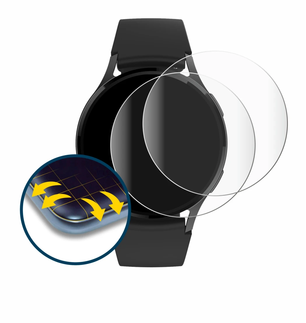 Immagine del dispositivo Levowatch EDGY con un'ampia varietà di protezioni per lo schermo.