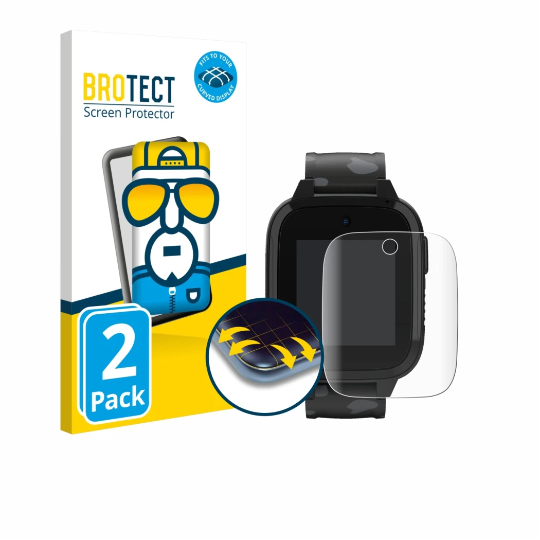 Parte frontale di una confezione del prodotto con il logo del marchio BROTECT. Accanto è raffigurato il dispositivo Xplora XGO