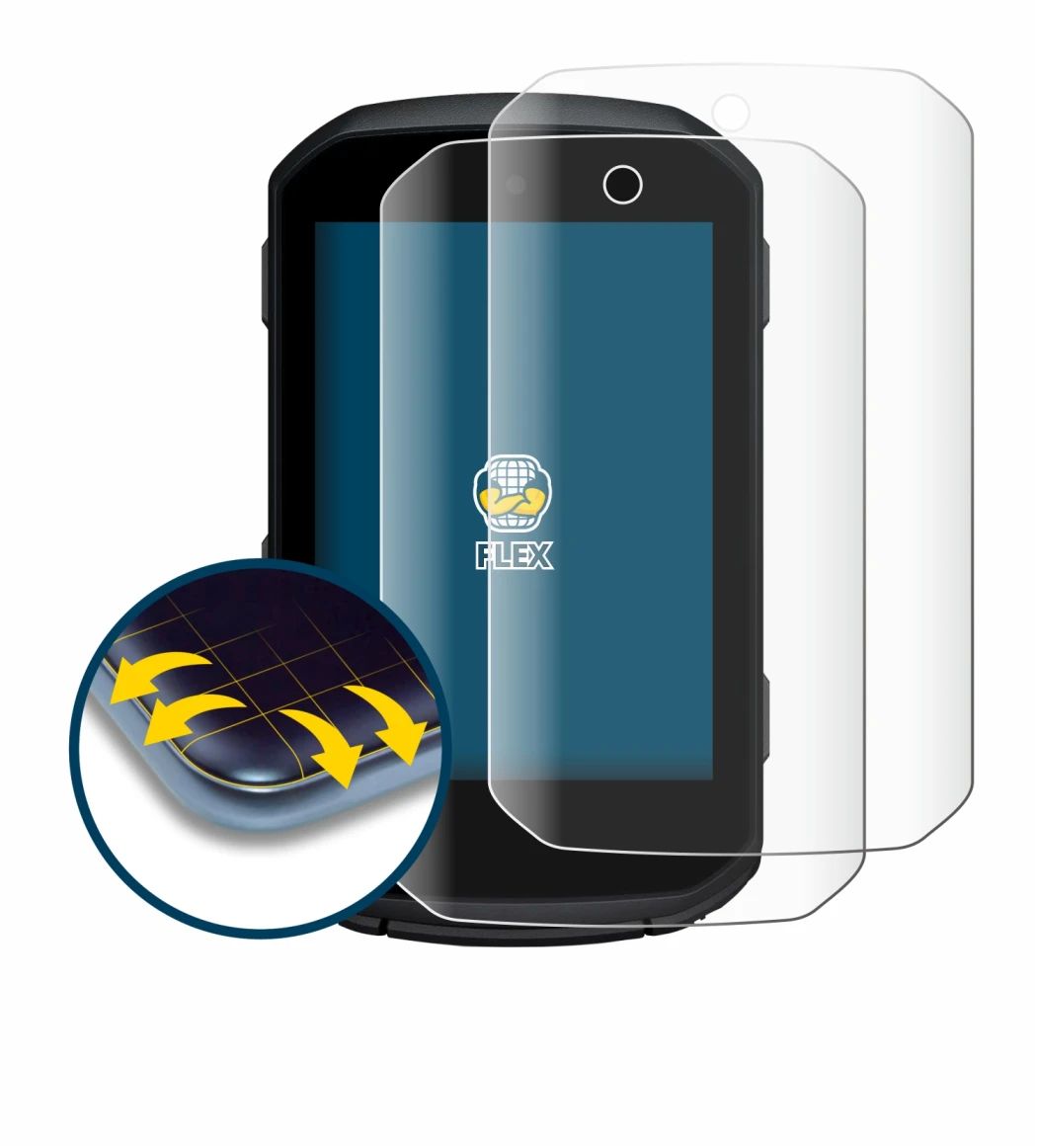 Immagine del dispositivo Garmin Edge 550 con un'ampia varietà di protezioni per lo schermo.