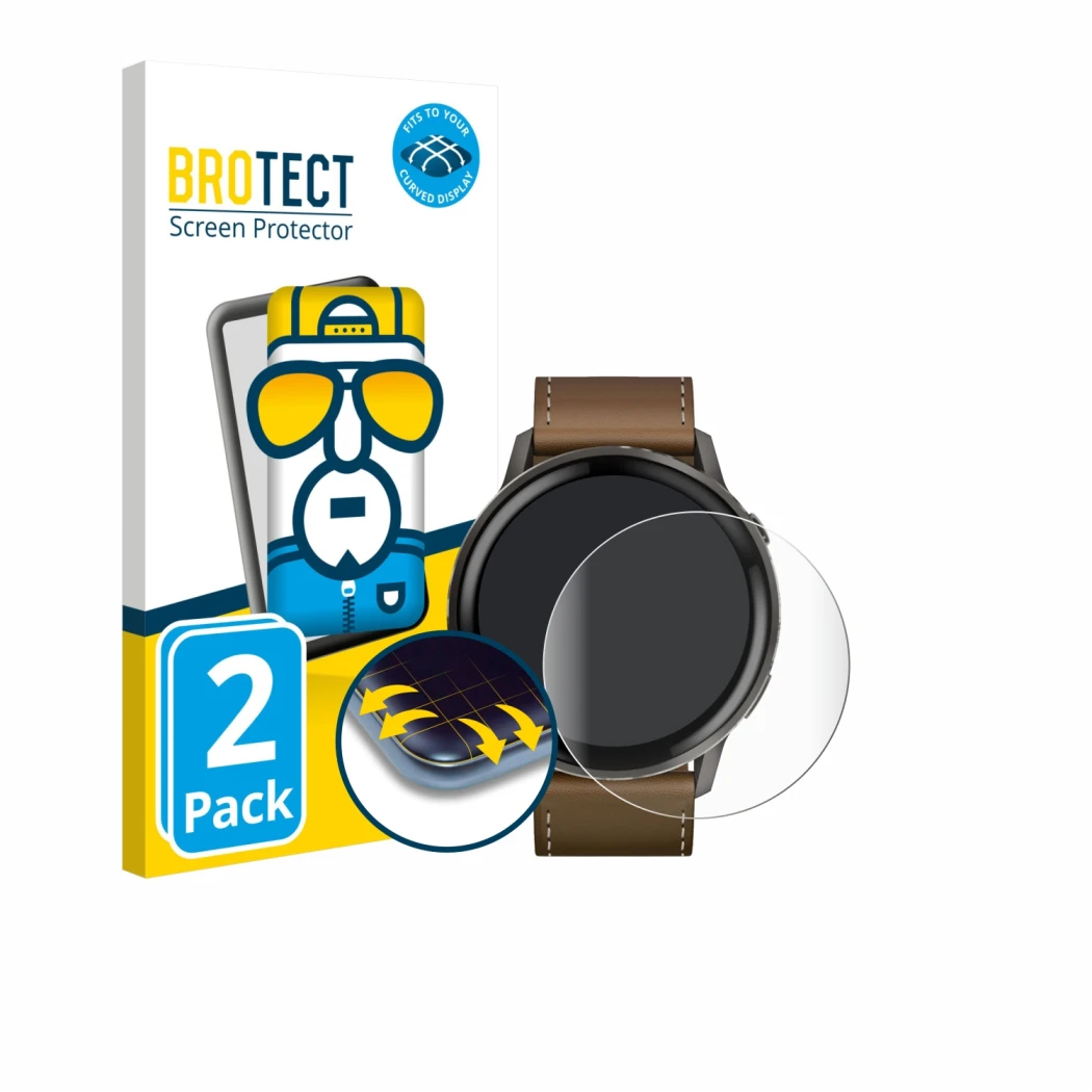 Parte frontale di una confezione del prodotto con il logo del marchio BROTECT. Accanto è raffigurato il dispositivo Garmin Ven