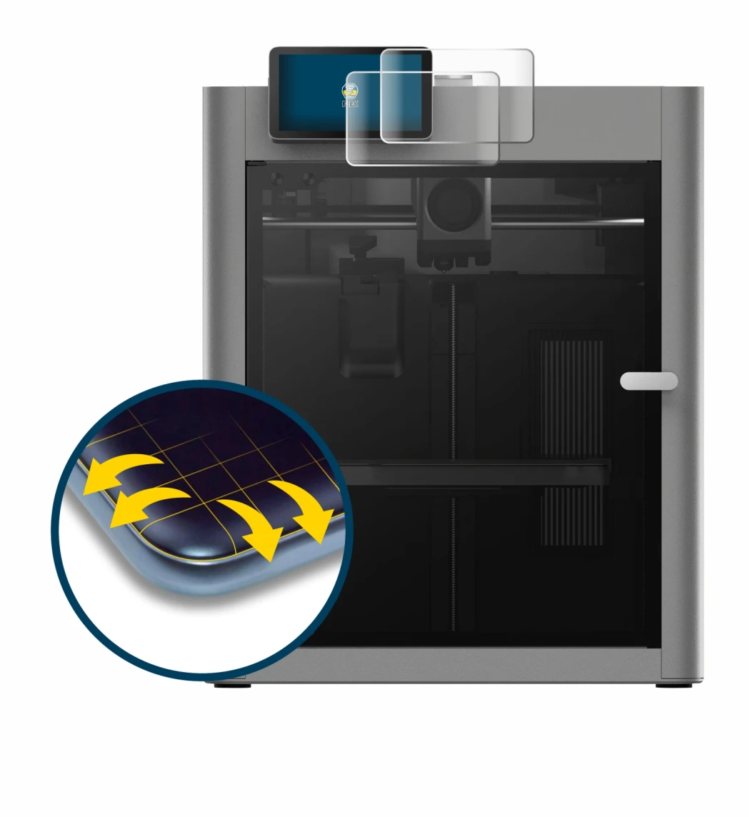 Immagine del dispositivo Bambu Lab P2S 3D Printer con un'ampia varietà di protezioni per lo schermo.