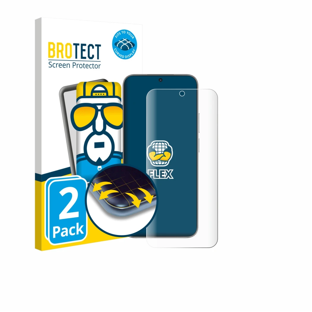 Parte frontale di una confezione del prodotto con il logo del marchio BROTECT. Accanto è raffigurato il dispositivo Huawei Nov