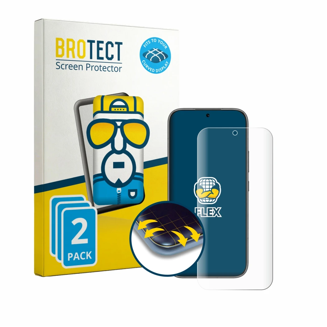 Parte frontale di una confezione del prodotto con il logo del marchio BROTECT. Accanto è raffigurato il dispositivo Honor 600