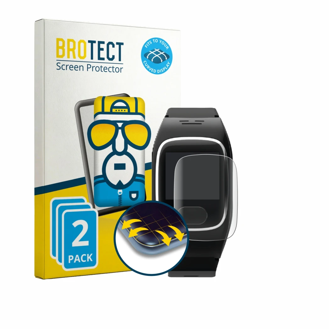 Parte frontale di una confezione del prodotto con il logo del marchio BROTECT. Accanto è raffigurato il dispositivo James B8 c