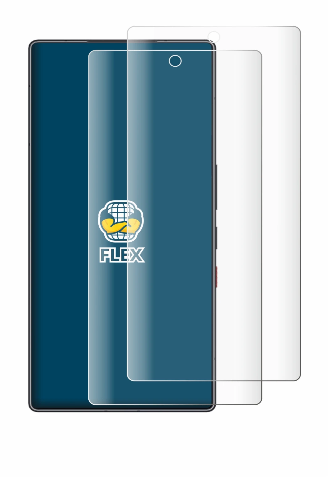 Immagine del dispositivo ZTE Nubia Red Magic 11S Pro Plus con un'ampia varietà di protezioni per lo schermo.