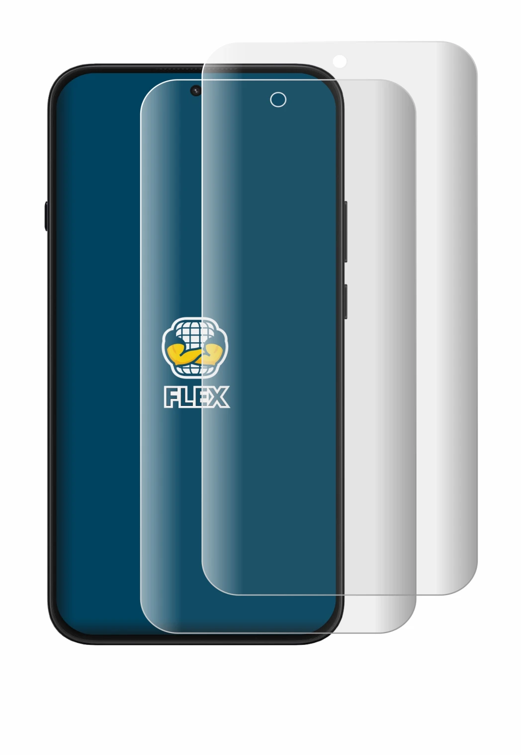 Immagine del dispositivo Nothing Phone (4b) con un'ampia varietà di protezioni per lo schermo.