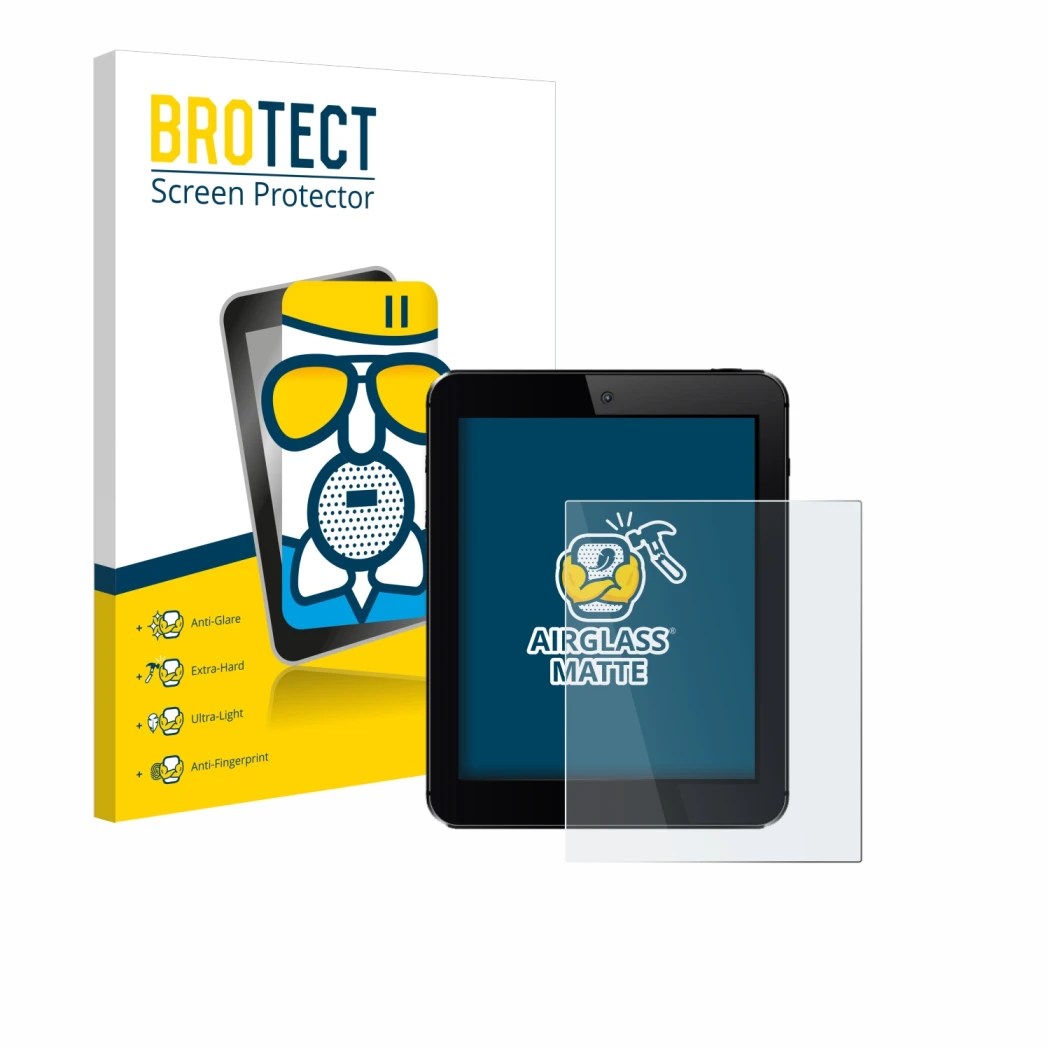 Parte frontale di una confezione del prodotto con il logo del marchio BROTECT. Accanto è raffigurato il dispositivo con la rel