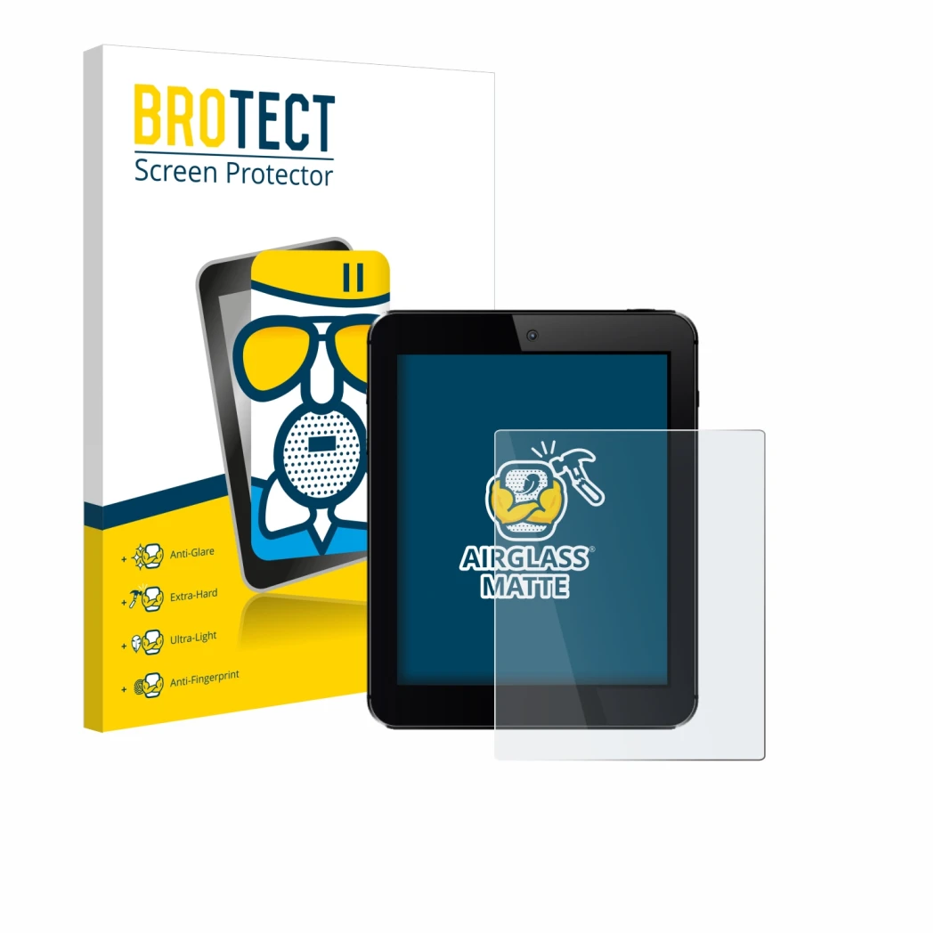 Parte frontale di una confezione del prodotto con il logo del marchio BROTECT. Accanto è raffigurato il dispositivo con la rel