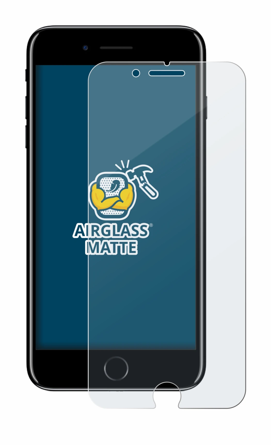 Immagine del dispositivo Apple iPhone 7 Plus con un'ampia varietà di protezioni per lo schermo.